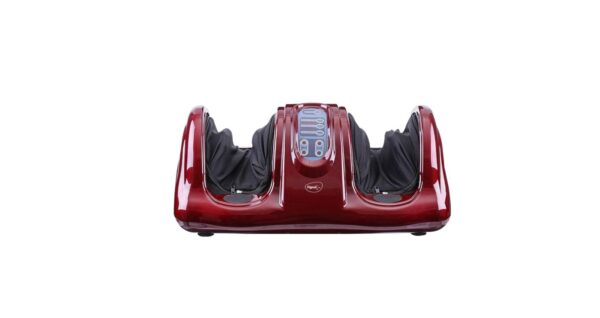 Pigeon Electric Syna Foot Massager (Red) - Heat & Kneading Function / Pain Relief & Blood Circulation Improvement / Shiatsu, Vibration & Rolling Massage