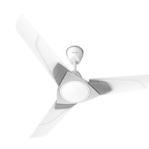 Polycab Aereo Plus 1200mm Ceiling Fan (Pearl White Cloud Grey Silver) | High Speed & Air Delivery | 52W | 1 Star BEE Rated | 3-Year Warranty