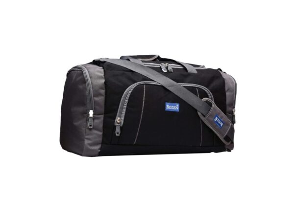 ROZEN Nylon 50 Liters 22 Inch Heavy Duty Travel Luggage Duffle Bag (Black) / Spacious Capacity / Water-Resistant / Adjustable Strap / Versatile Use