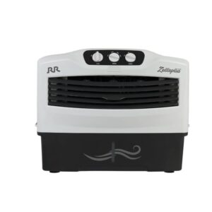 RR Zello Plus 50 Window Air Cooler | High Air Delivery | Wood Wool Pads | Inverter Compatible | Collapsible Louvers | Auto Swing | 50L Capacity | 1 Year Warranty