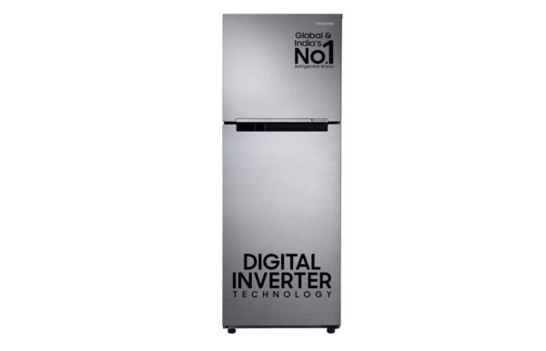 Samsung 236 L Frost Free Double Door Refrigerator (RT28C3053S8/HL, Silver, Elegant Inox) | 3 Star Energy Rating | Digital Inverter | Auto Defrost | Suitable for 2-3 Family Members