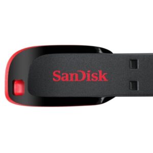 SanDisk Cruzer Blade 64GB USB 2.0 Flash Drive (SDCZ50-064G-I35) - Compact, Portable Storage / High-Capacity Pendrive / 5-Year Warranty / SecureAccess Software / Red