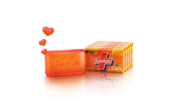 Savlon Moisturizing Glycerin Soap Bar (Pack Of 5) / 120g Each / Germ Protection / Natural Origin Glycerine / Suitable For All Skin Types