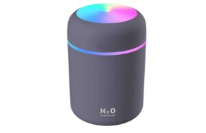 SELLER ZONE Humidifiers With Colorful Light For Room, Bedroom, Office, Car (Gray) / 300 Ml Capacity / Long-Lasting Moisture / Safety Protection / Dual Mist Modes / Super Quiet Operation