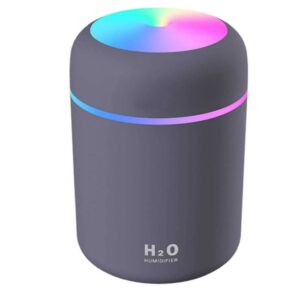 SELLER ZONE Humidifiers With Colorful Light For Room, Bedroom, Office, Car (Gray) / 300 Ml Capacity / Long-Lasting Moisture / Safety Protection / Dual Mist Modes / Super Quiet Operation