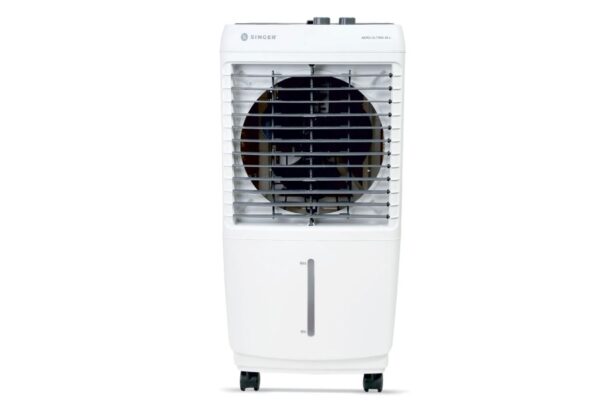 Singer Aero Ultima 48 Litres Portable Air Cooler for Home (25-Feet Air Throw, Hi Speed Fan, Inverter Compatible, Everlast Pump, Self Cleaning Ice Chamber, Durable Body, 1 Year Warranty)