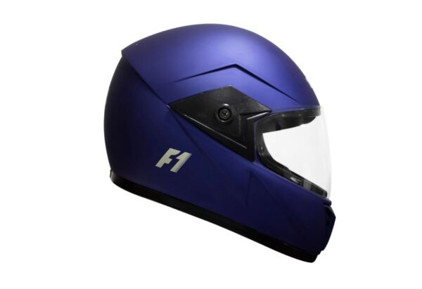 Turtle Helmet F1 Smooth Design (Full Face) / Scratch-Resistant Clear Visor / Hard Shell ABS Plastic / ISI Certified / Breathable Padding / Quick Release Buckle / Detachable Interiors