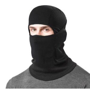 XTRIM Face Mask for Men and Women / Balaclava for Bike Riding / UV-Protected Full Face Mask / Breathable Helmet Liner / Sweat Absorbing / Odour-Free / 4-Way Stretch / Sun & Dust Protection (Black, Free Size)