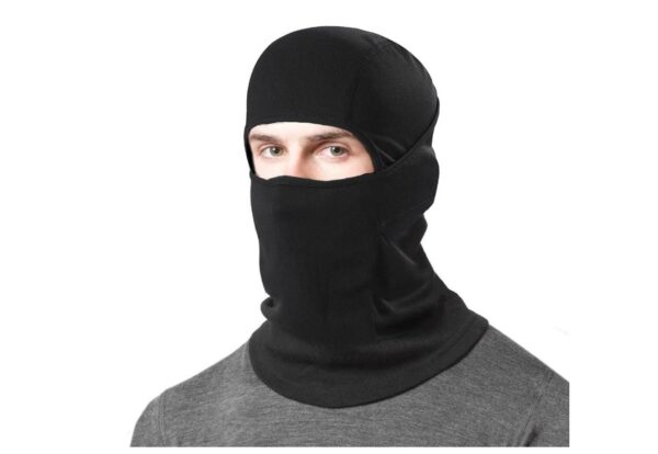 XTRIM Face Mask for Men and Women / Balaclava for Bike Riding / UV-Protected Full Face Mask / Breathable Helmet Liner / Sweat Absorbing / Odour-Free / 4-Way Stretch / Sun & Dust Protection (Black, Free Size)