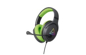 Amazon Basics 7.1 USB Gaming Wired Over-Ear Headphones with Mic | Virtual Surround Sound | 50mm Driver | RGB LEDs (Black - Green)