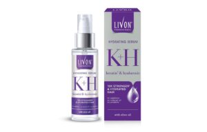 Livon Professional Hydrating Serum For Women & Men | Keratin, Hyaluronic & Olive Oil | Stronger, Hydrated & Frizz-Free Hair | No Paraben, Sulphate Or Mineral Oil | All Hair Types | 100ml
