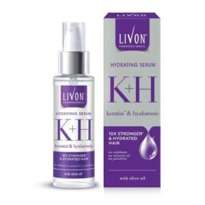 Livon Professional Hydrating Serum For Women & Men | Keratin, Hyaluronic & Olive Oil | Stronger, Hydrated & Frizz-Free Hair | No Paraben, Sulphate Or Mineral Oil | All Hair Types | 100ml